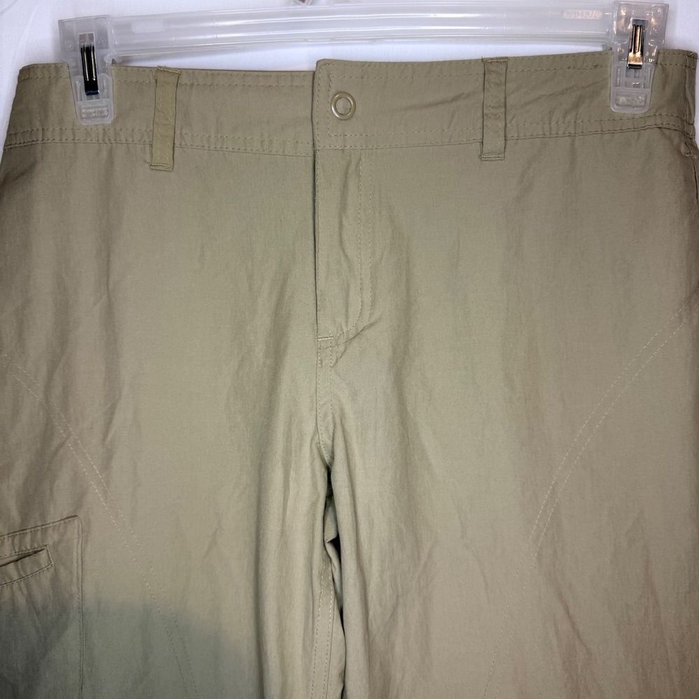 Danskin Now Womens Khaki Tan Convertible Zip Off Cargo Hiking Pants Size M 8 10 - Picture 4 of 9